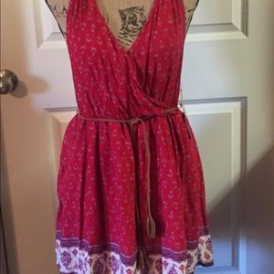 NWT Forever 21 Mini Ted Dress&Braided Brown Belt